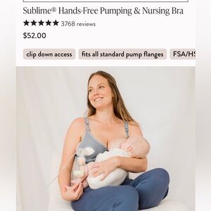 NWT! Sublime® Hands-Free Pumping & Nursing Bra | Grey - Busty 2 count!